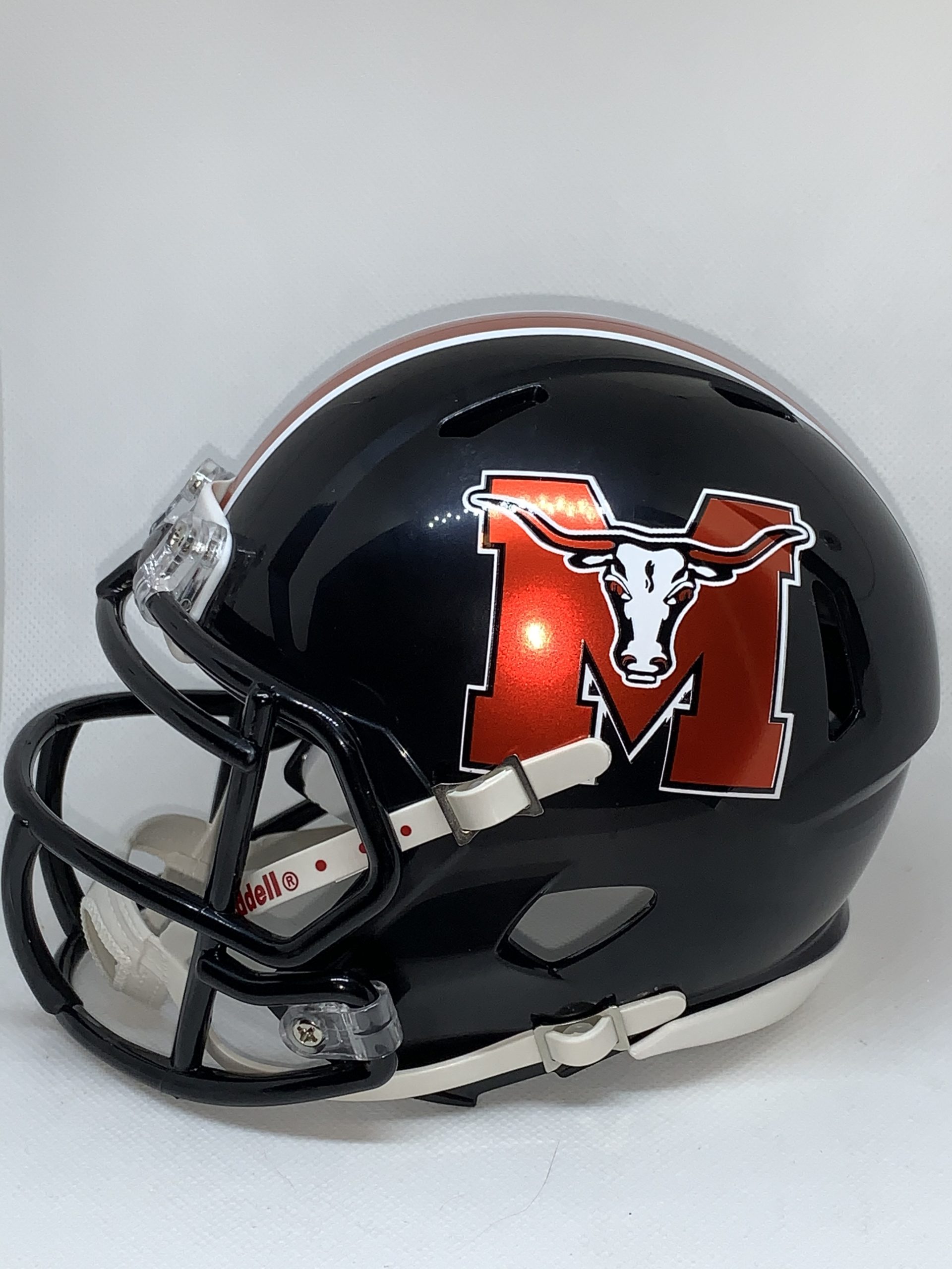 Marshall Mavericks (Black) Chrome Mini Helmet (TX) - 97 Sports Promotions