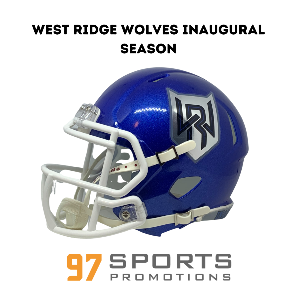 West Ridge Wolves Inaugural Season Mini Football Helmet - 97 Sports ...