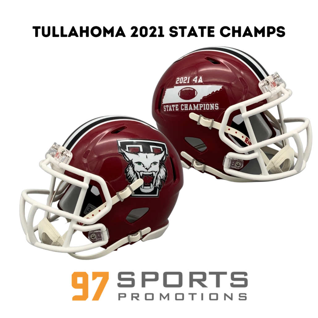 Tullahoma Wildcats TN 2021 State Championship Mini Helmet 97 Sports