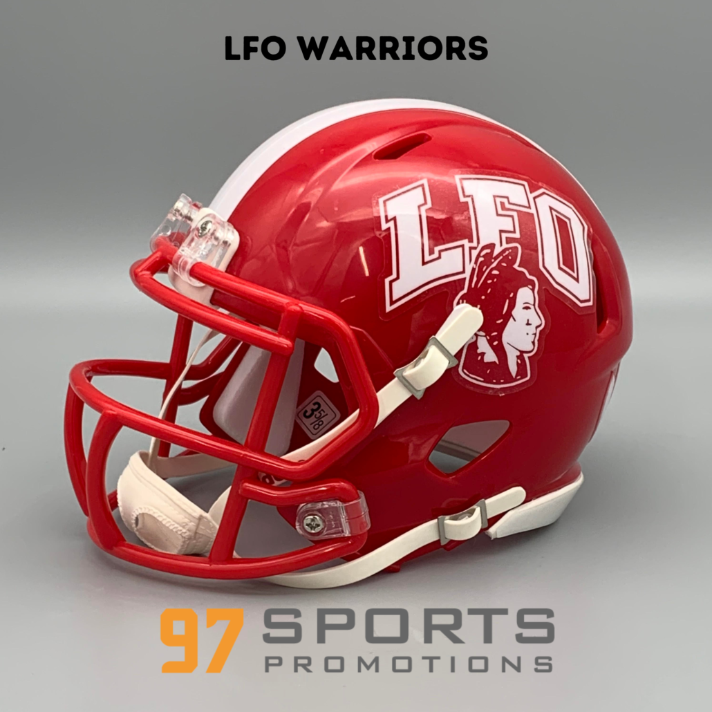 Lakeview Fort Oglethorpe Warriors (GA) Mini Football Helmet 97 Sports