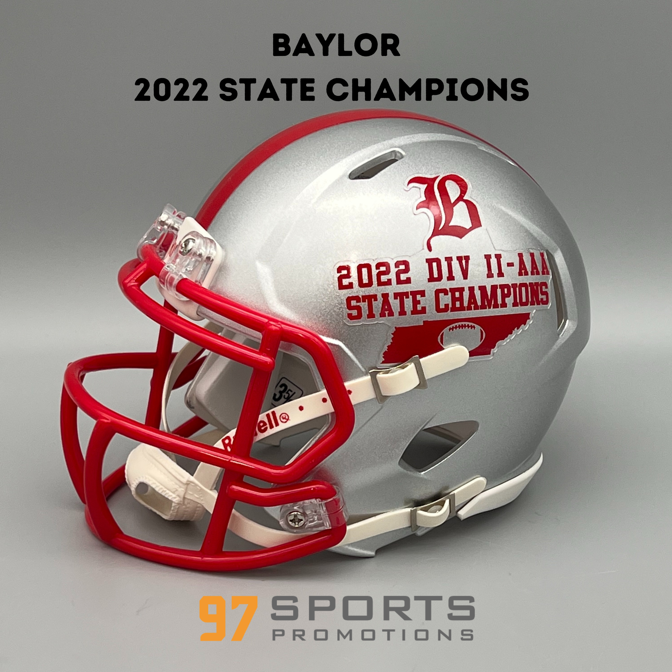 Baylor Red Raiders 2022 State Champions Mini Football Helmet