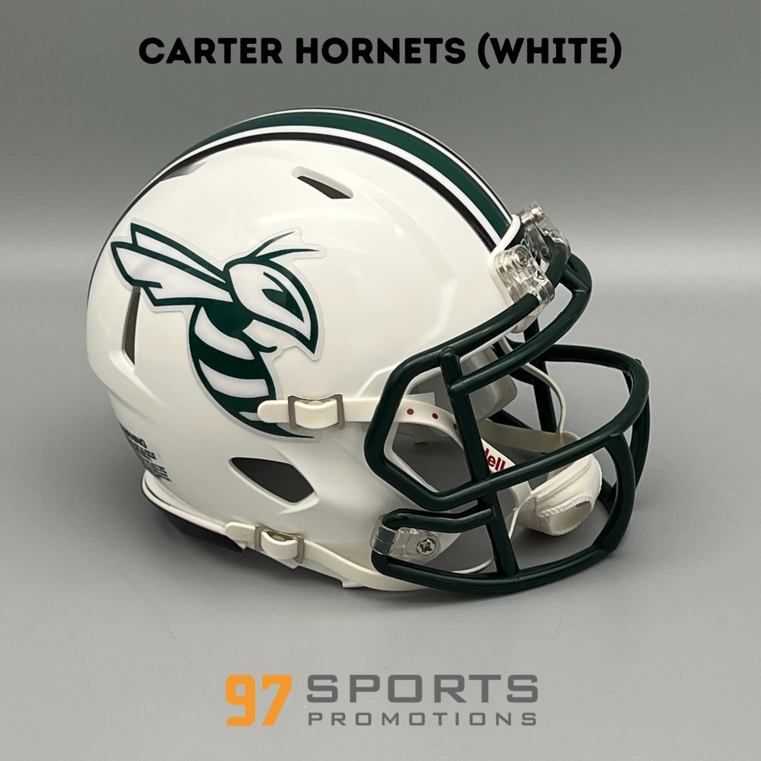 Carter 2022 (White) Mini Football Helmet 97 Sports Promotions