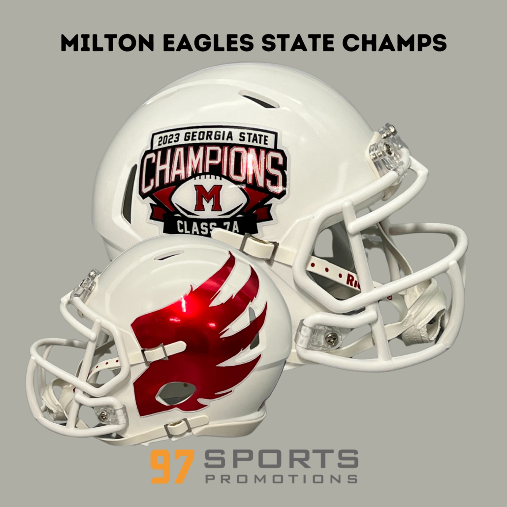 Milton Eagles 2023 State Champions Mini Helmet 97 Sports Promotions
