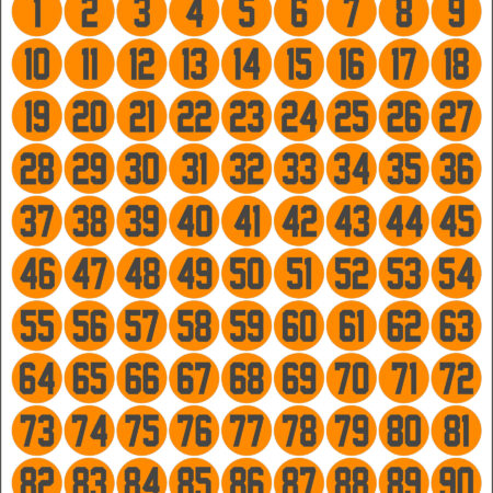 Two Color Number Sheet (Chrome)